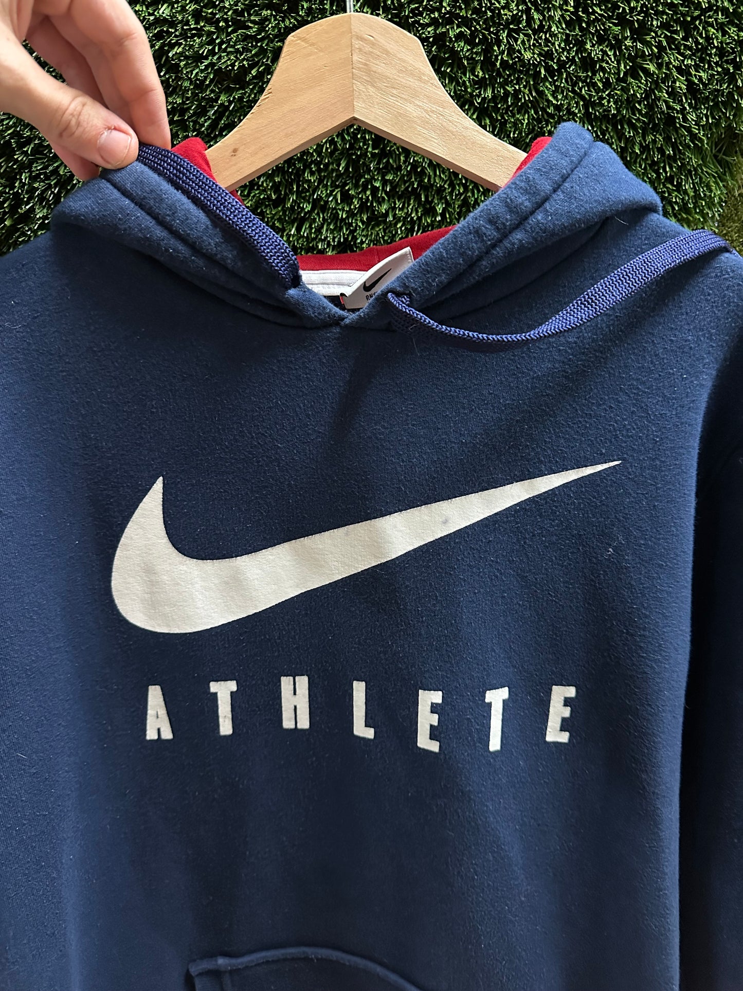 90s Nike Athlete Logo Hoodie - XL