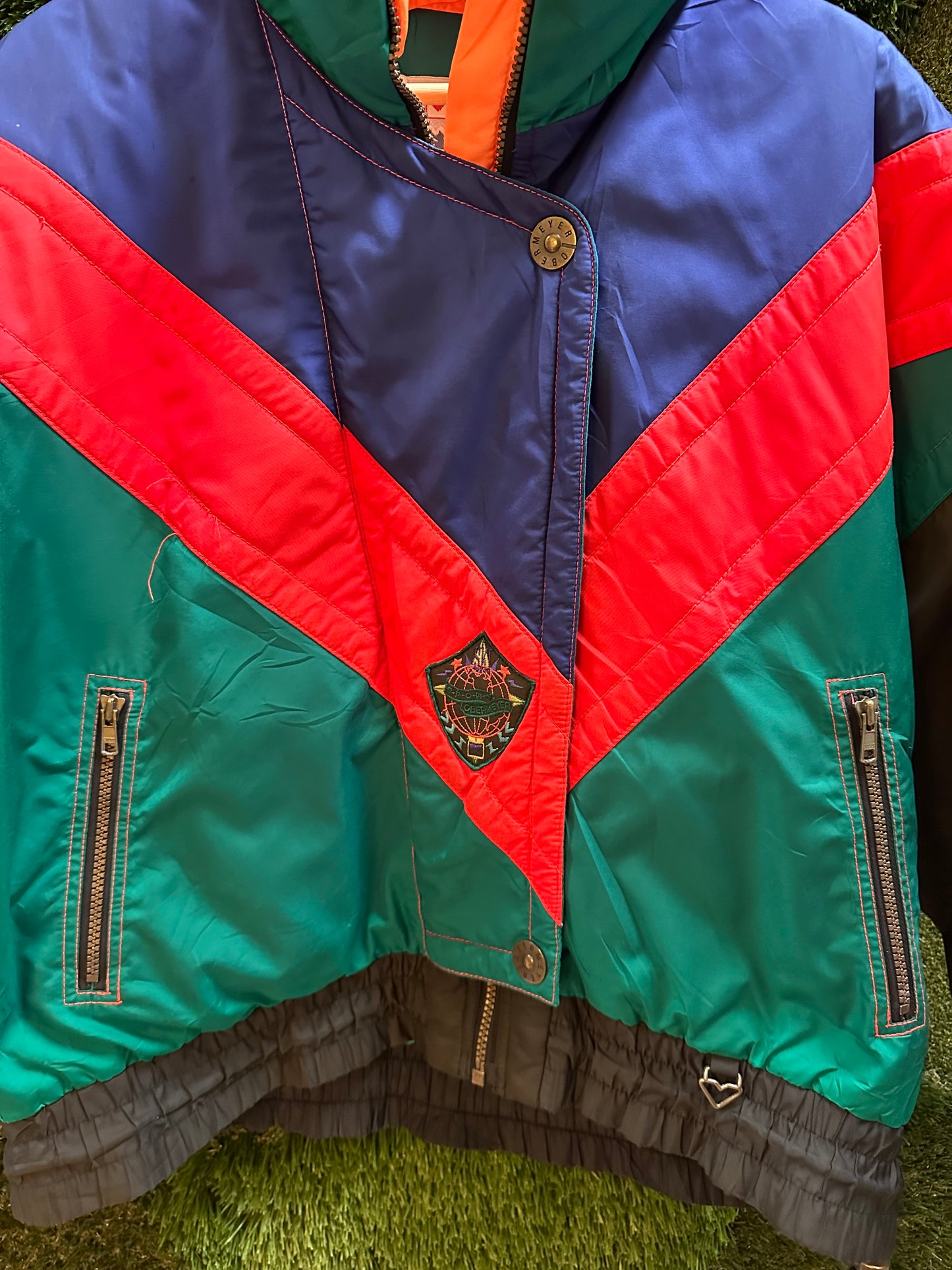 80s Obermeyer Colour Blocking Ski Jacket - L