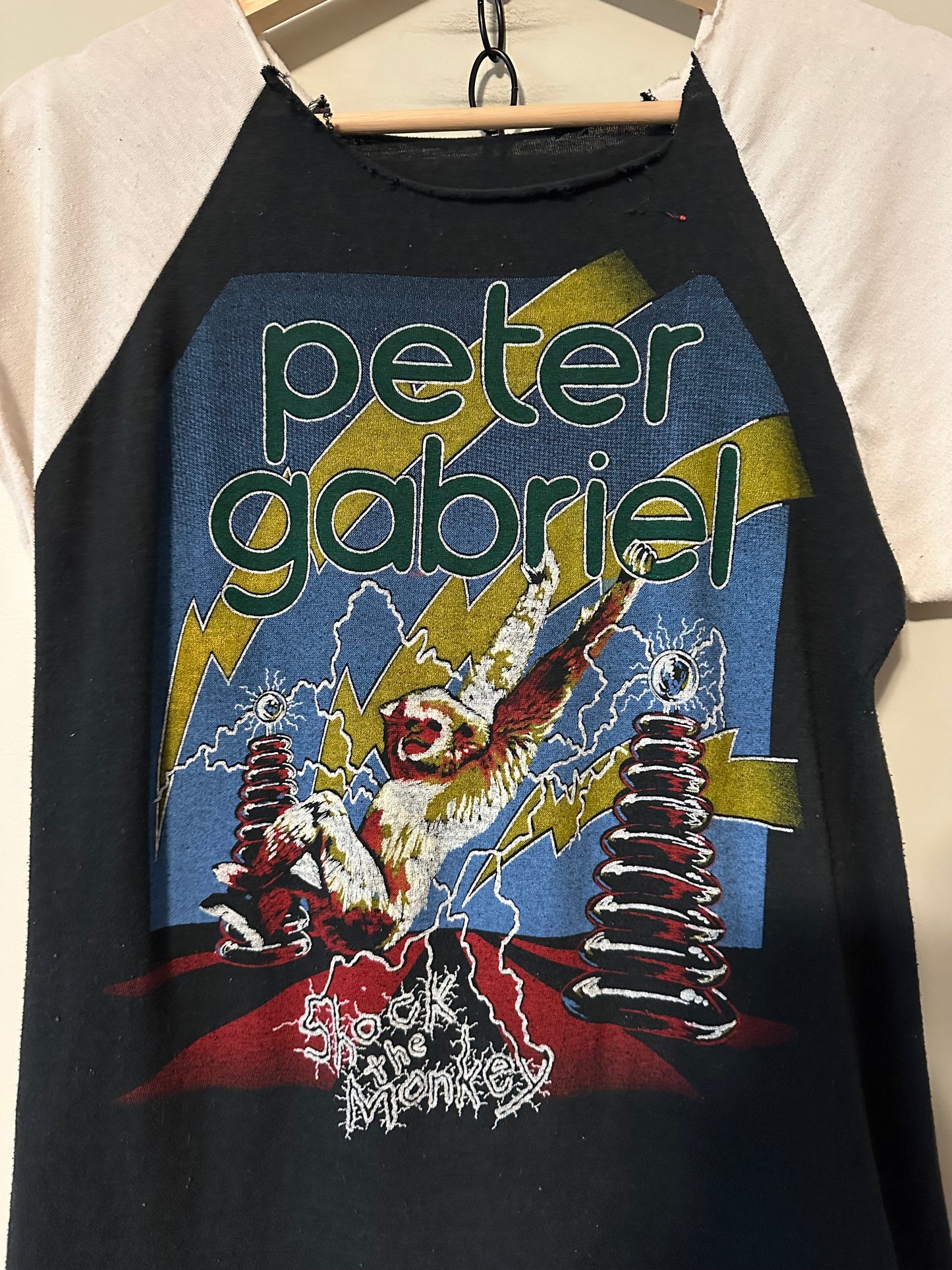 80s Peter Gabriel Shock The Monkey Concert T-shirt - S