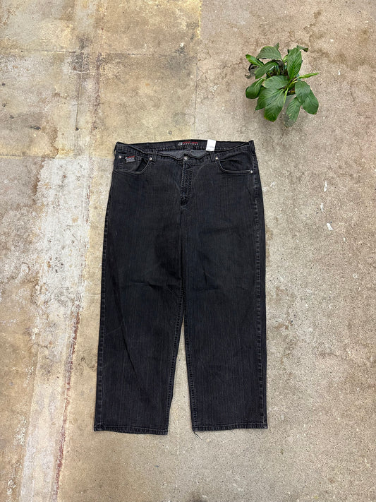 00s Point Zero Black Baggy Jeans - 44