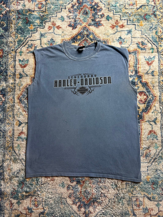 00s Harley Davidson Spellout Logo Sleeveless Top - XL