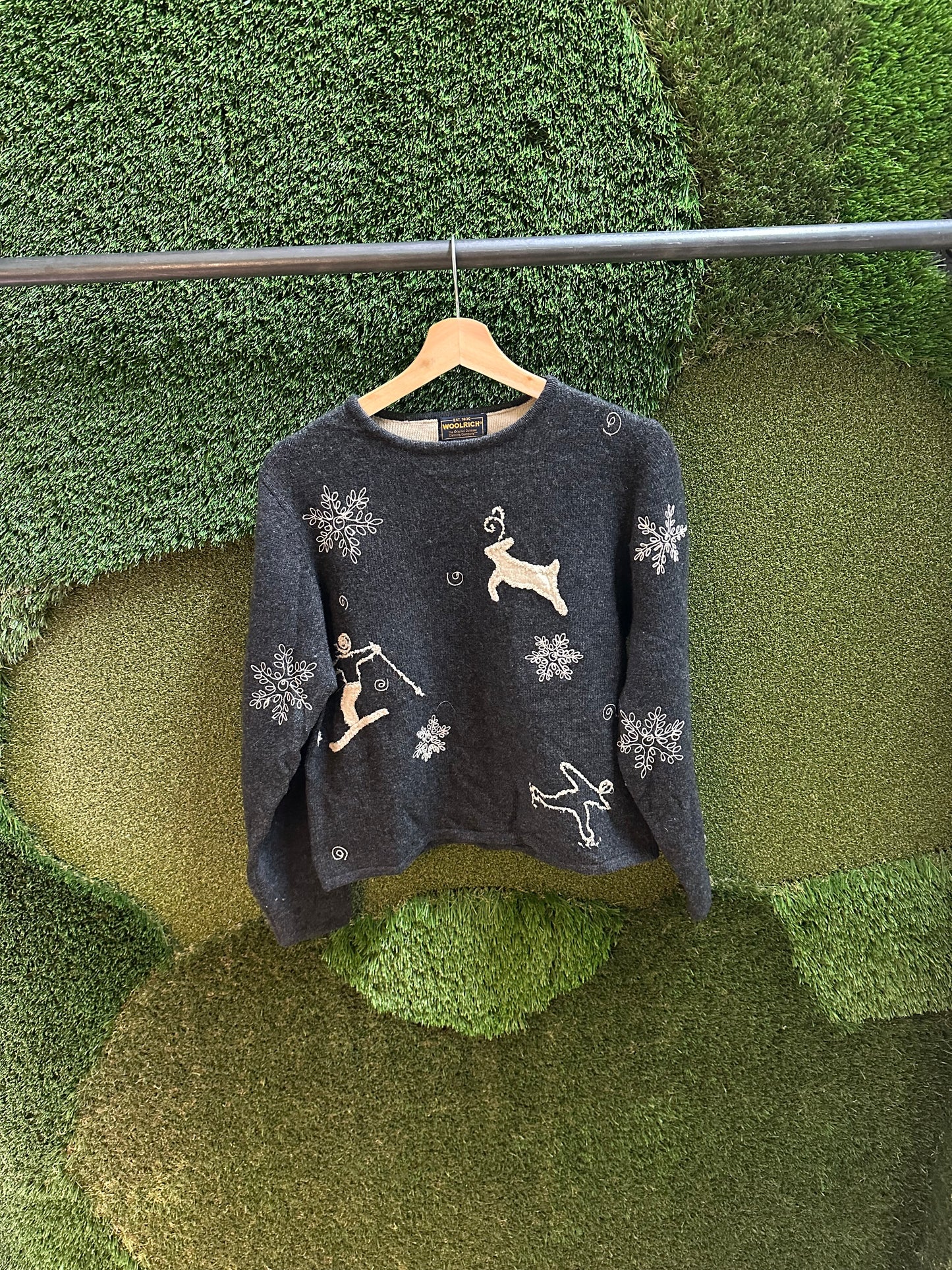 00s Woolrich Abstract Winter Sweater - S