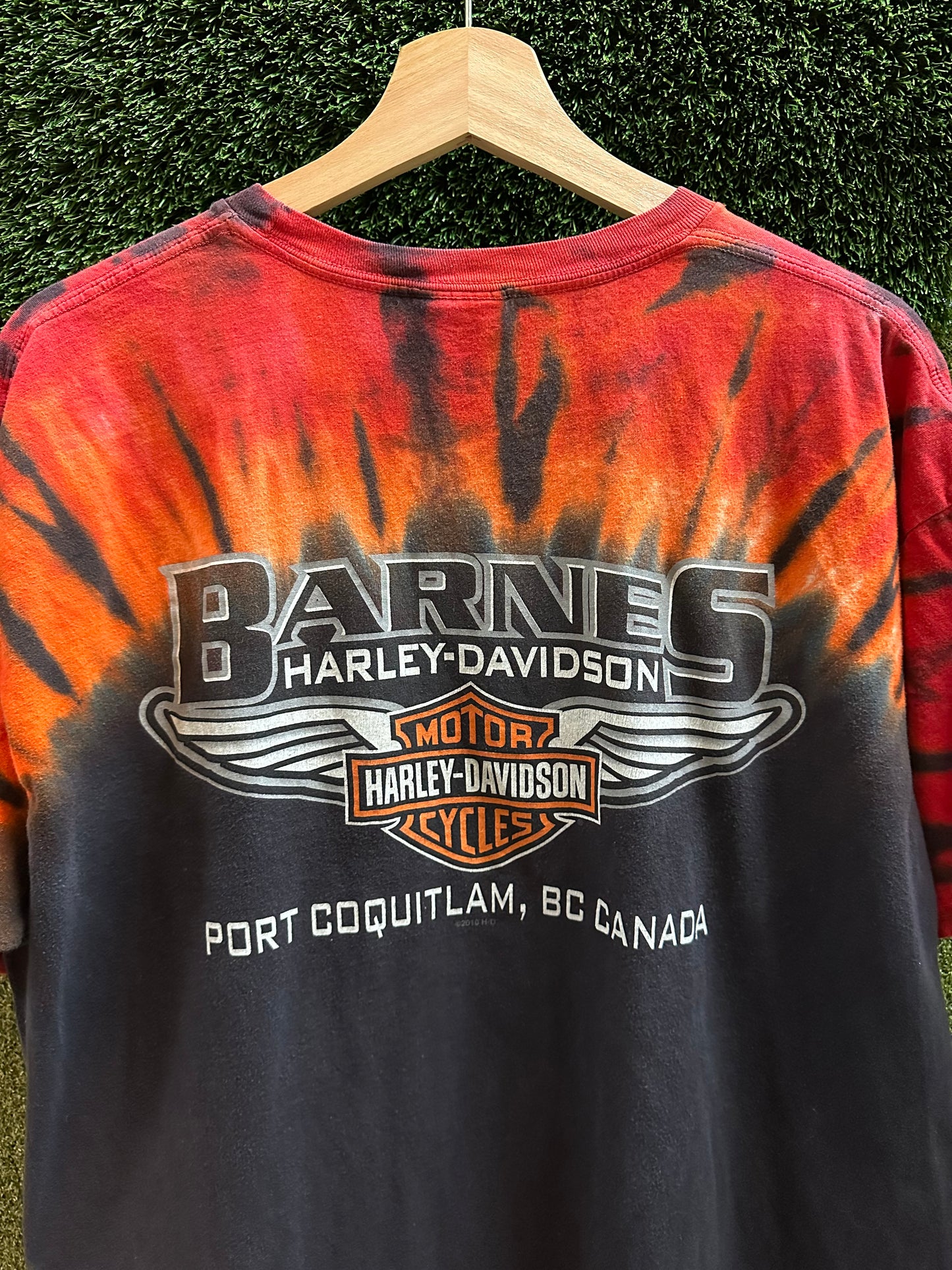 Harley Davidson Spellout Tye-Dye T-shirt - XL