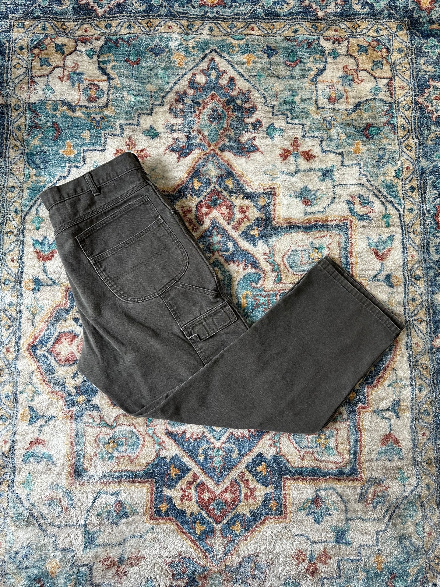 00s Dickies Green Double Knees Workwear Pants - 37