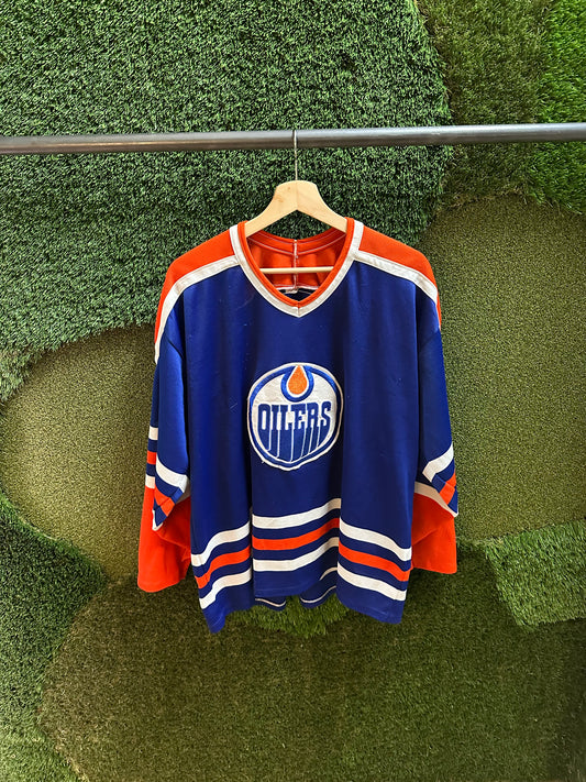 80s CCM NHL Edmonton Oilers Hockey Jersey - L