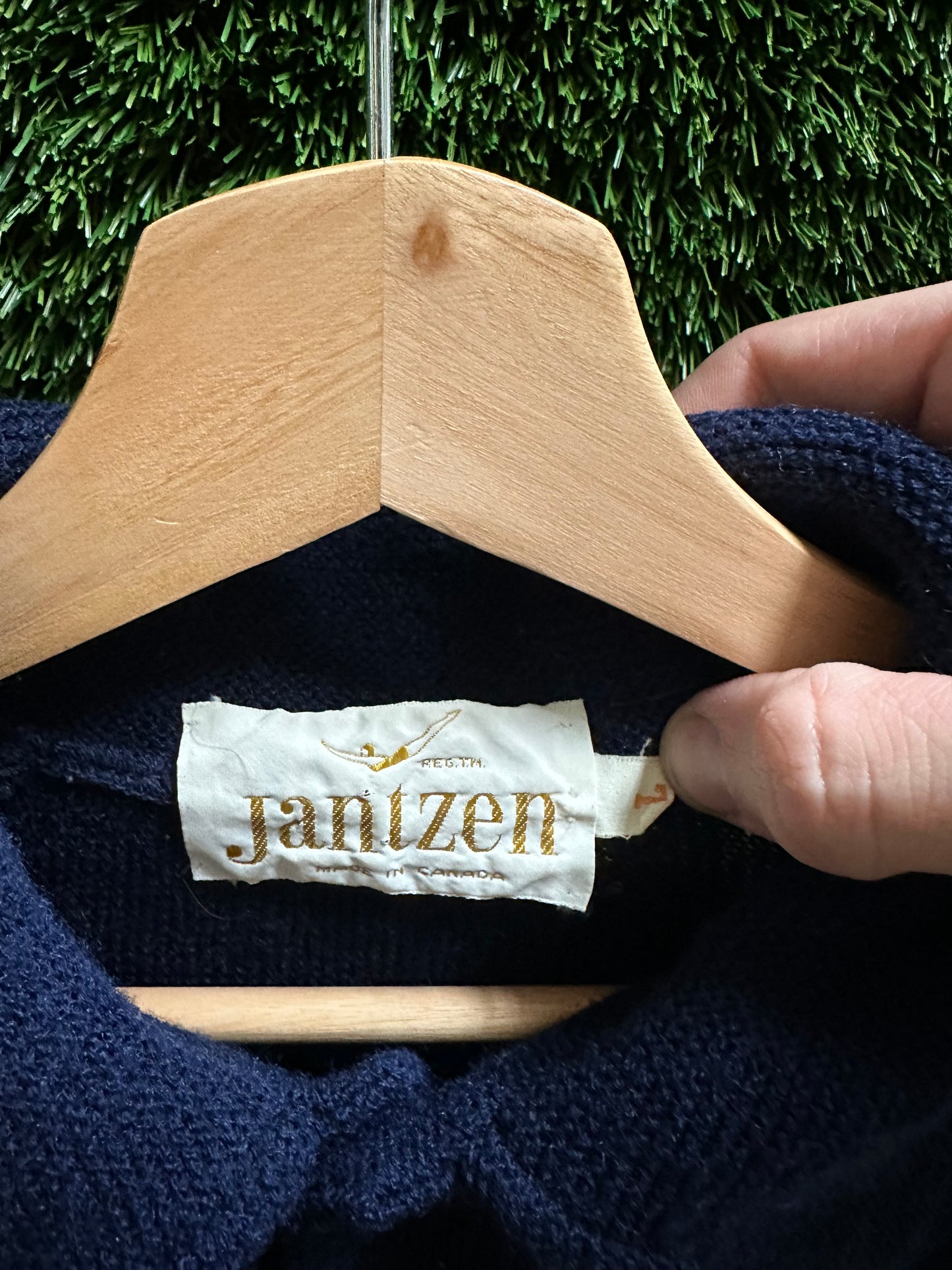 80s Jantzen Henley Sweater - L