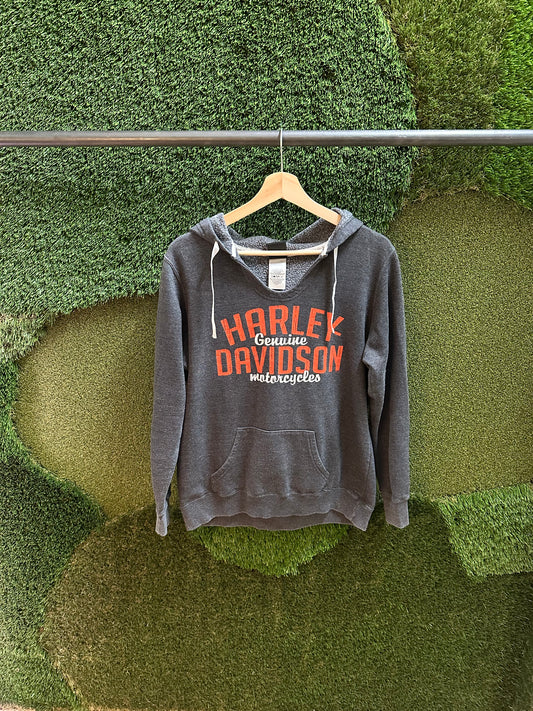 Harley Davidson Spellout Hoodie - L