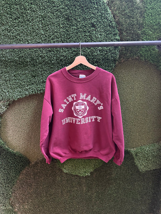 90s Saint Mary’s University Crest Crewneck - L