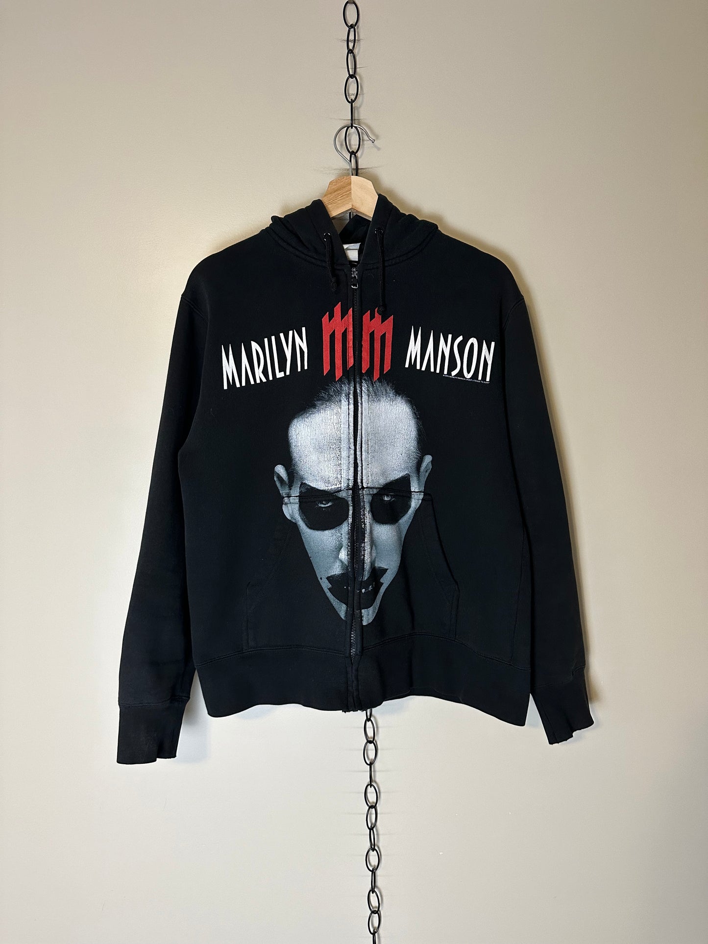 00s Marilyn Manson Zip-up Band Hoodie - M