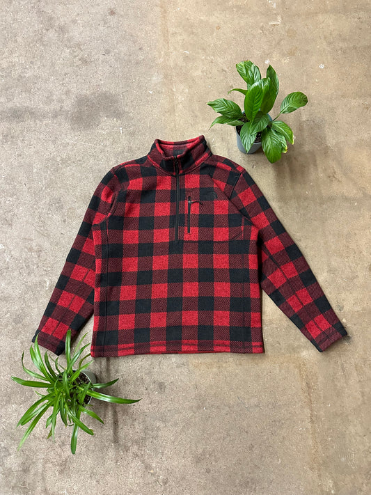 The North Face 1/4 Zip Plaid Fleece - L