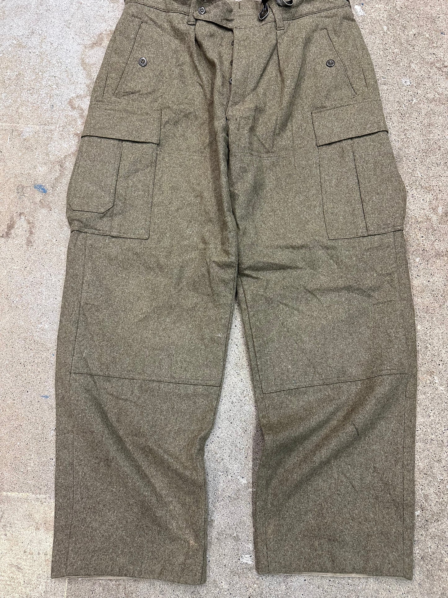 60s German Military Bulag München Wool Pants - 38