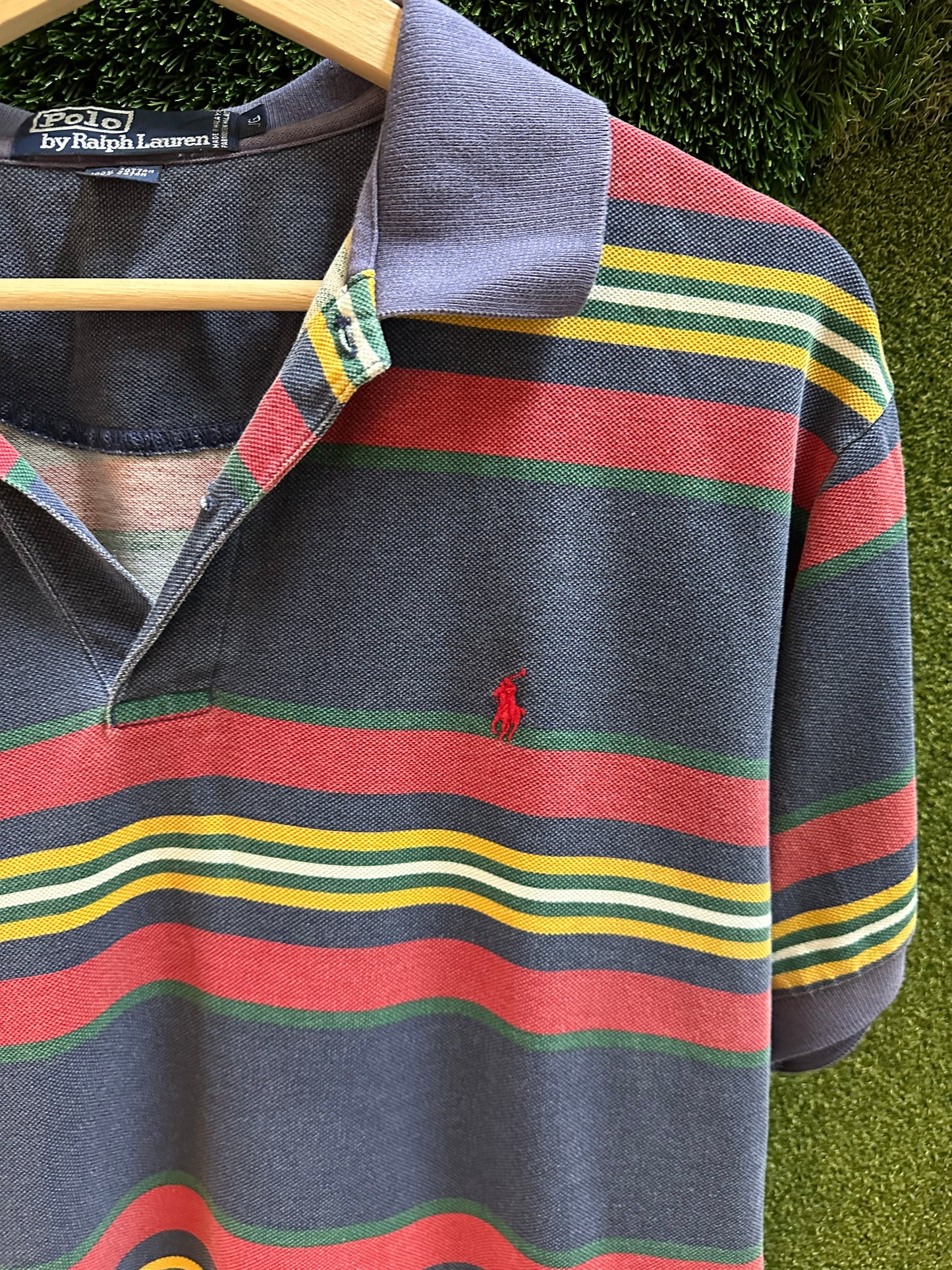 00s Polo Ralph Lauren Striped Polo Shirt - L