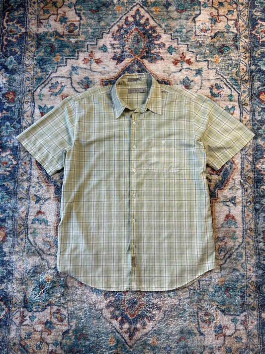 00s Retreat Green Plaid Short Sleeve Button-up Shirt - L