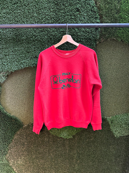 90s Benetton Italy Spellout Crewneck - XL