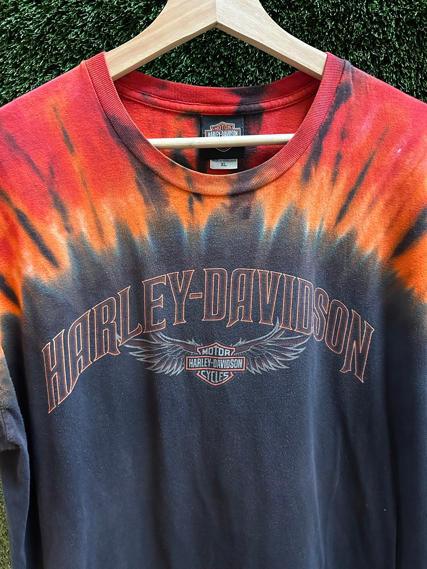 Harley Davidson Spellout Tye-Dye T-shirt - XL