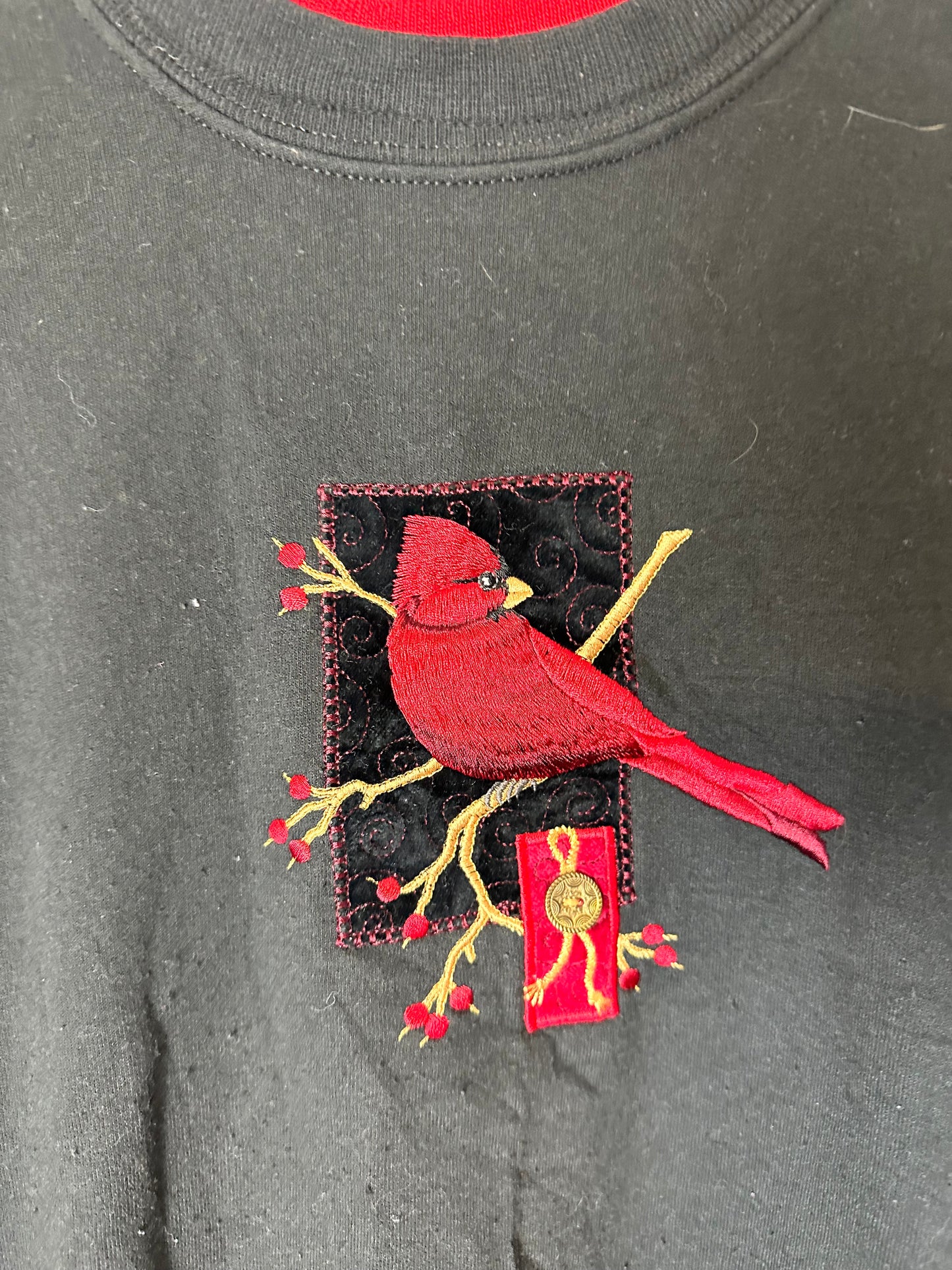 Vintage Top Stitch Red Bird Crewneck - XL