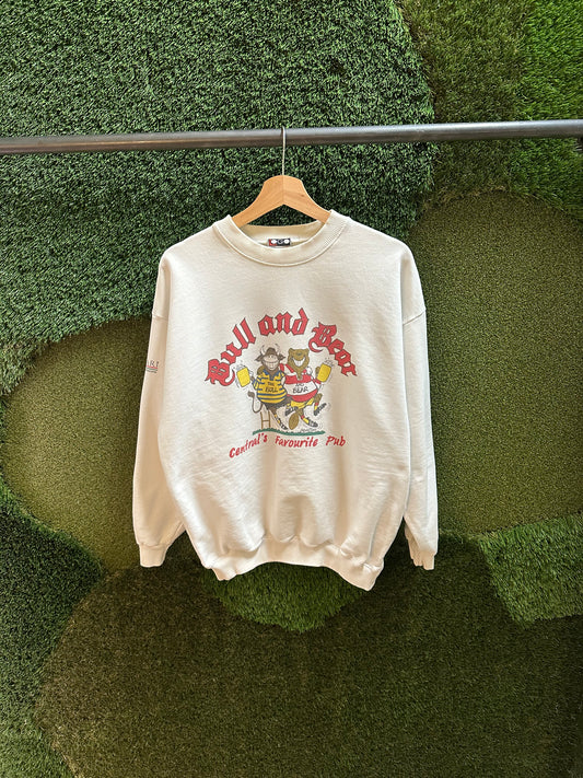 80s Bull And Bear Pub Crewneck - L