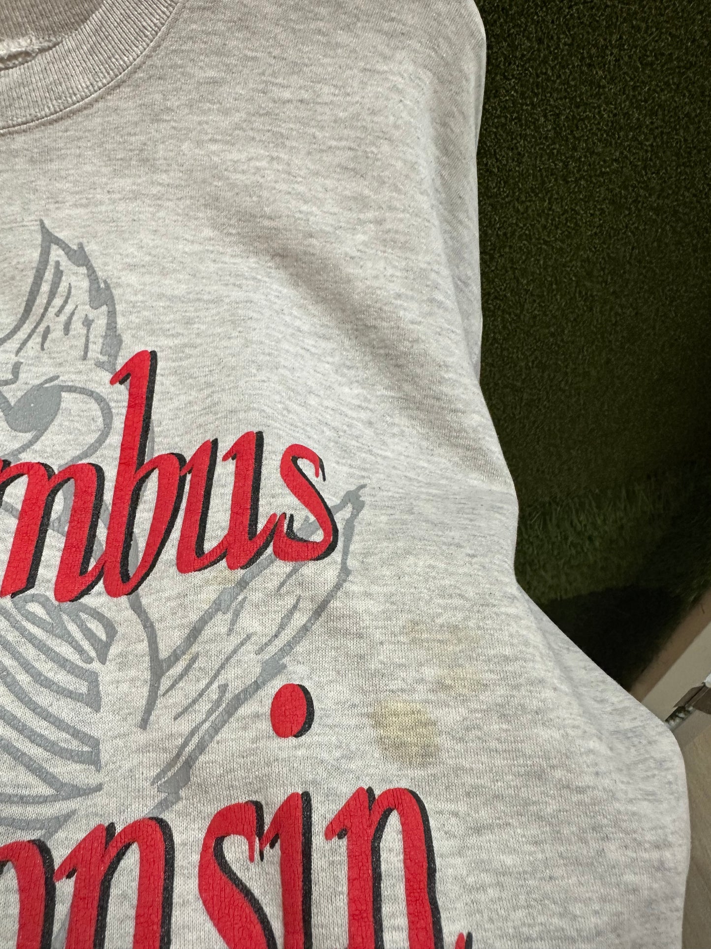 90s Columbus Wisconsin Bird Crewneck - L