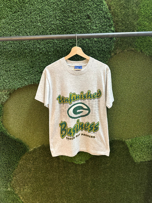 Vintage 1996 Green Bay Packers Unfinished Business T-shirt - M