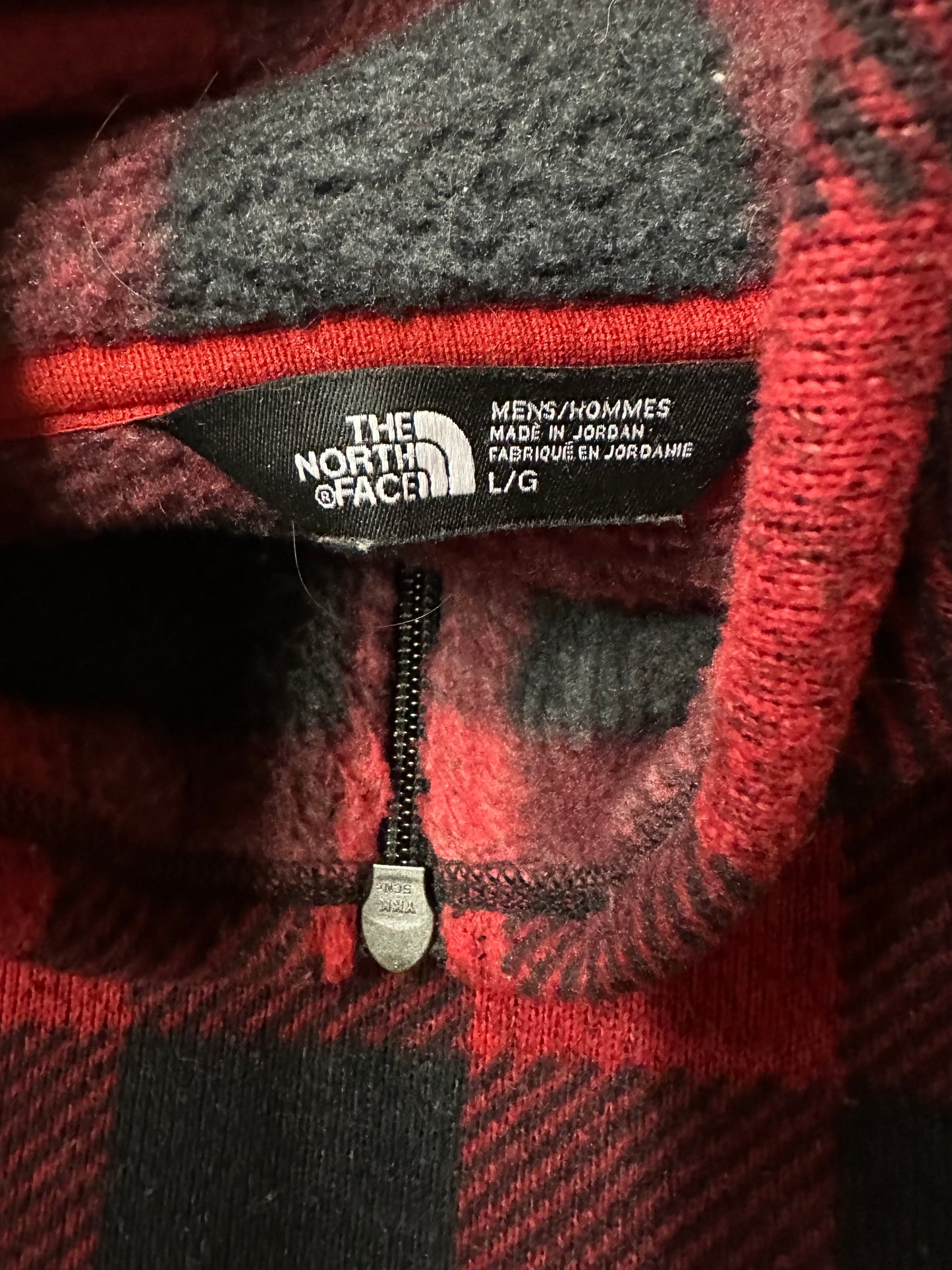 The North Face 1/4 Zip Plaid Fleece - L