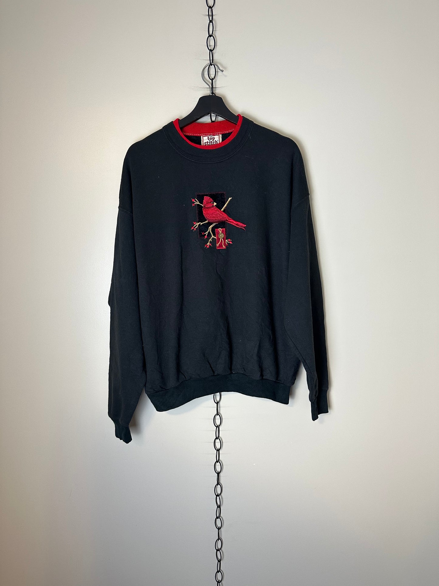 Vintage Top Stitch Red Bird Crewneck - XL