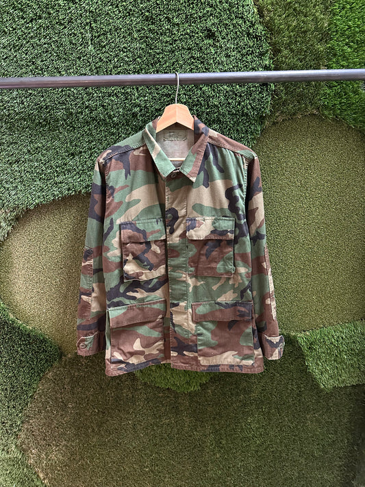 00s Military Camouflage Button-up Shirt - S