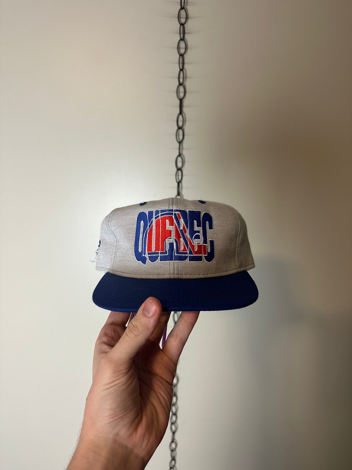 90s NHL Quebec Nordiques Spellout Synch Baseball Hat