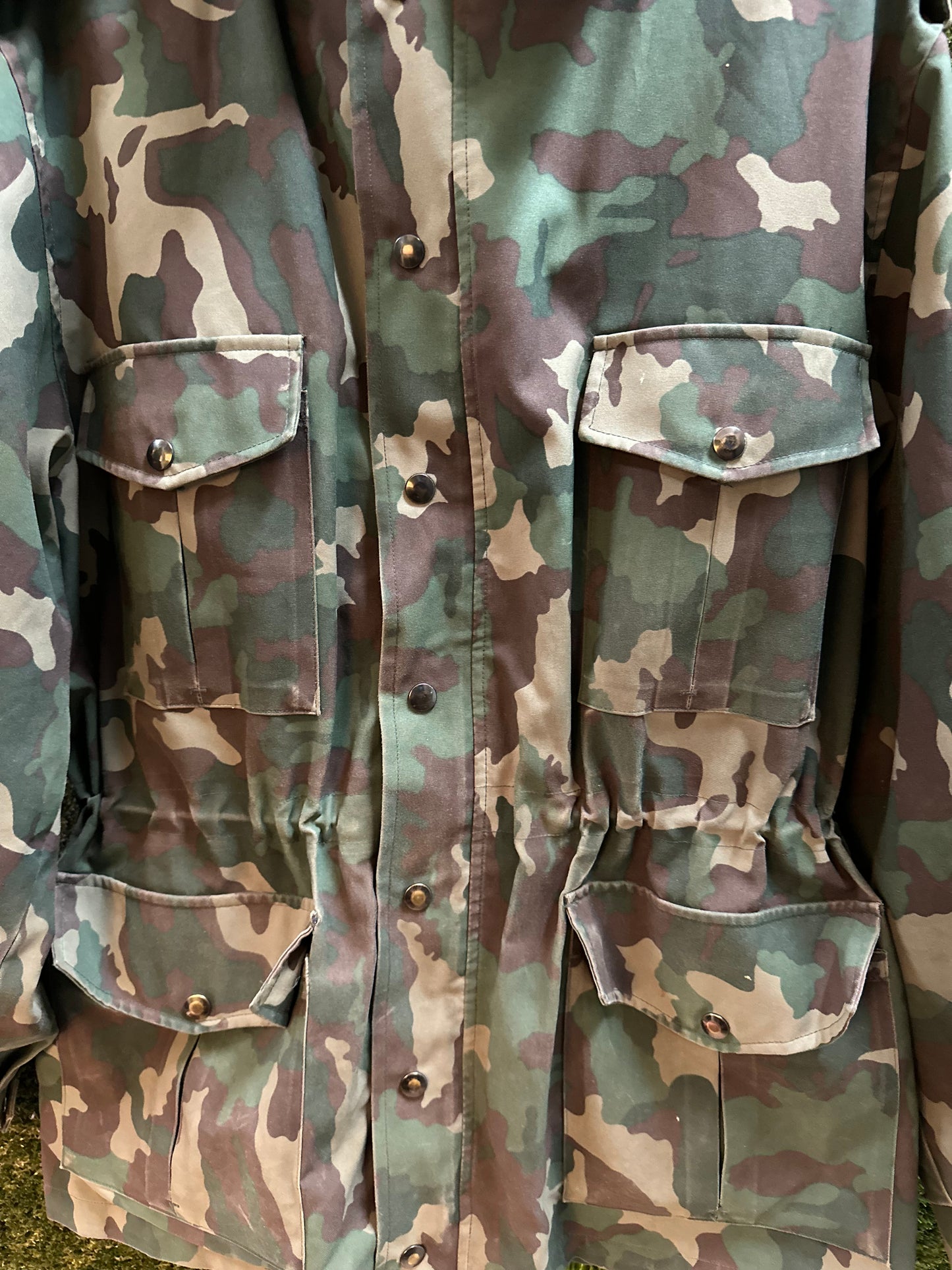 90s Camouflage Military Multi Pocket Jacket - L