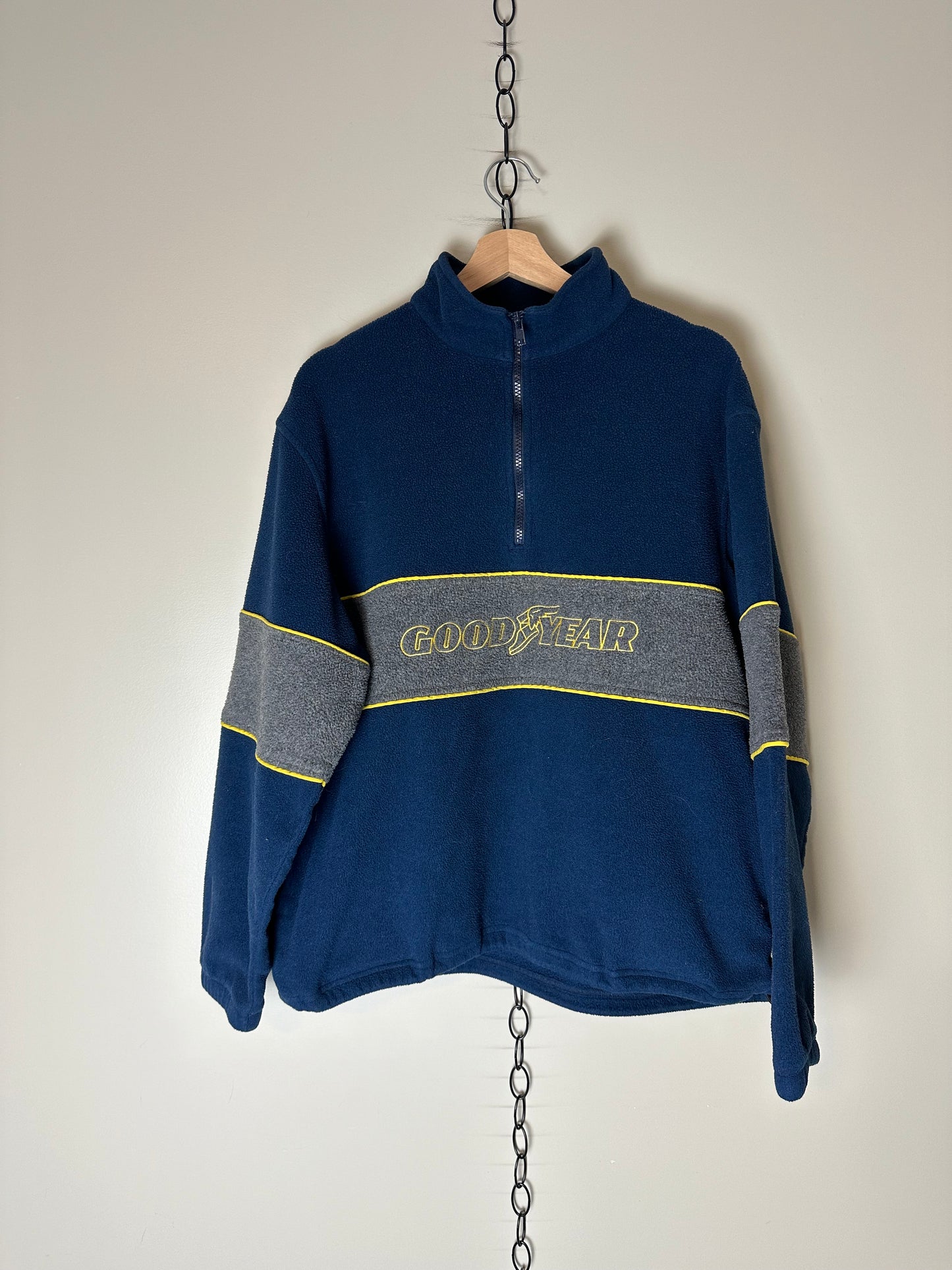 90s Goodyear 1/4 Zip-up Fleece - L