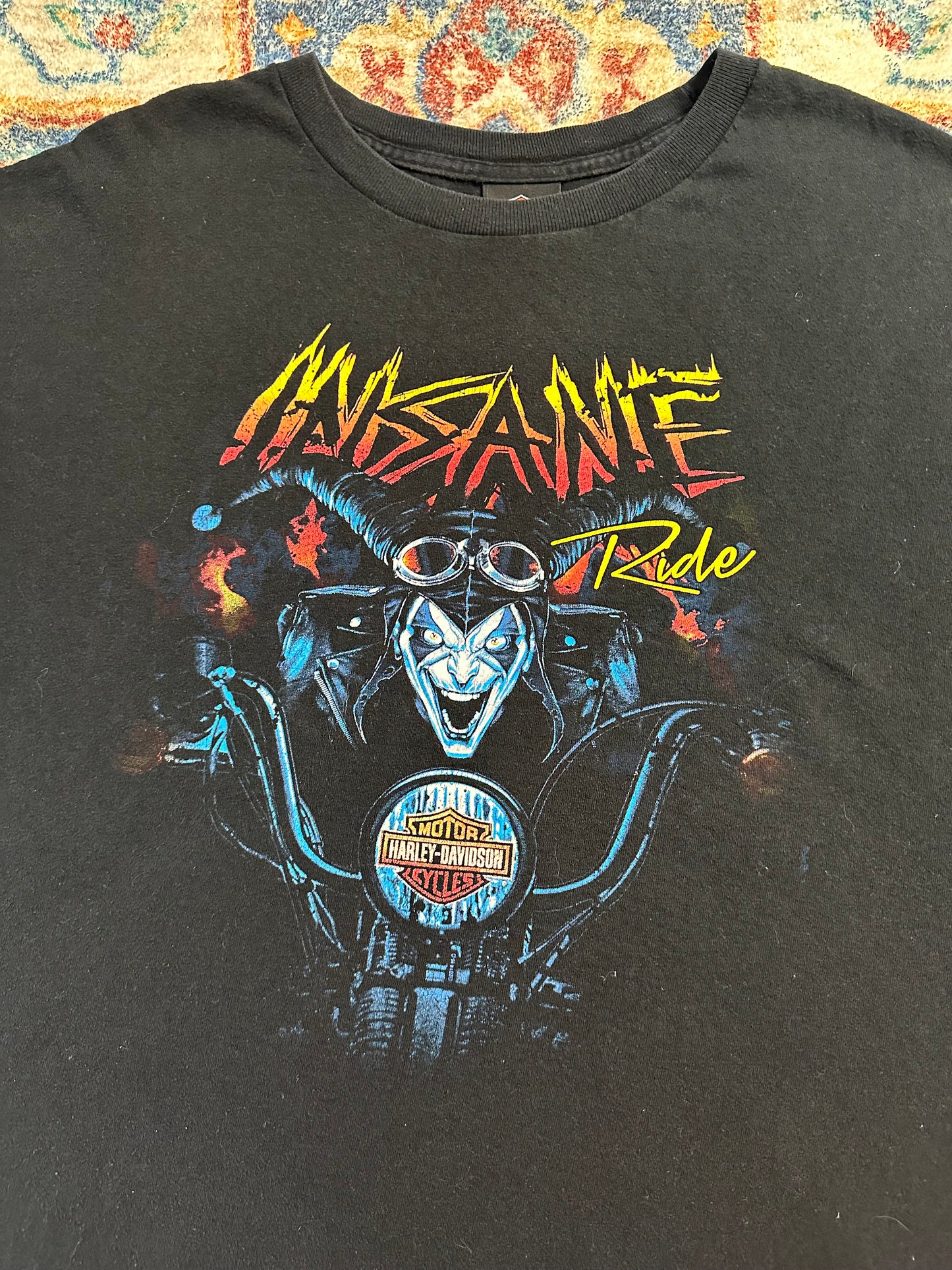 Harley Davidson Insane Ride Clown Biker T-shirt - XXL