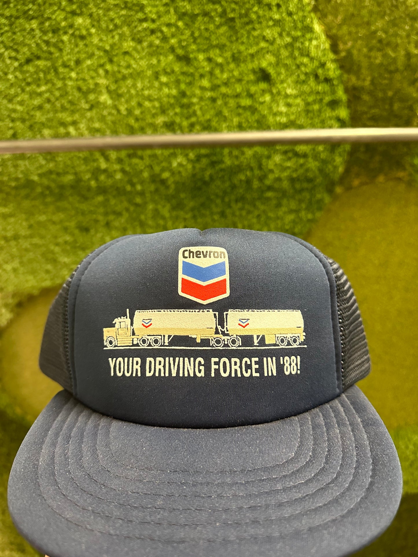 Vintage 1988 Chevron Driving Force Trucker Hat