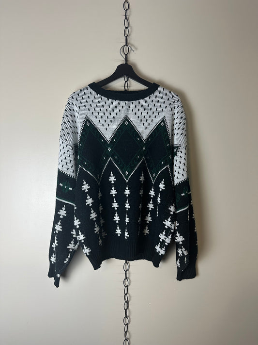 Vintage Capricorn Abstract Pullover Sweater - L