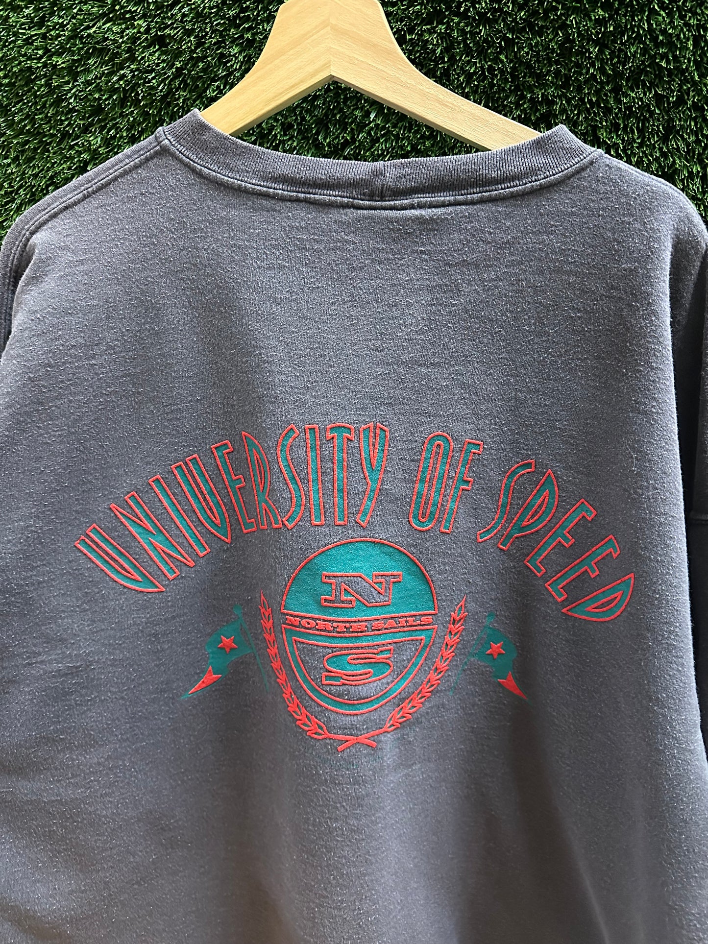 90s North Sails University Of Speed Crewneck - XL