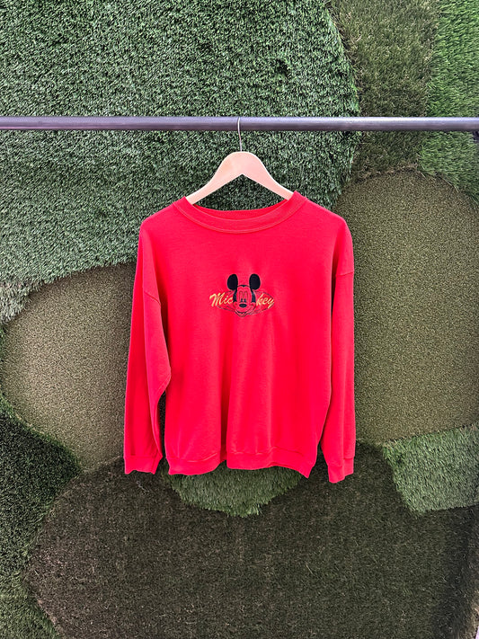 Vintage Disney Mickey Mouse Spellout Crewneck - L