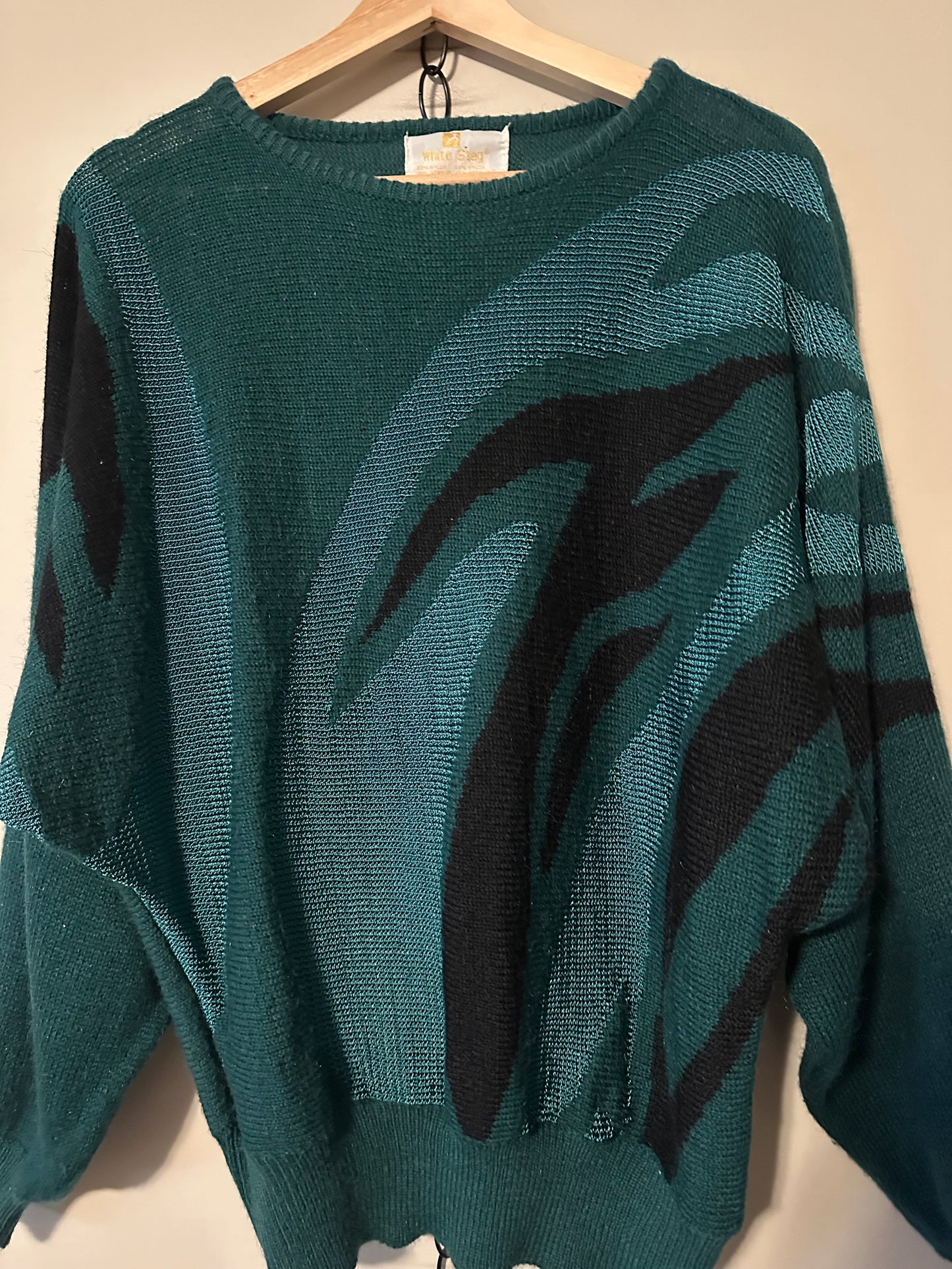 80s White Stag Abstract Sweater - L