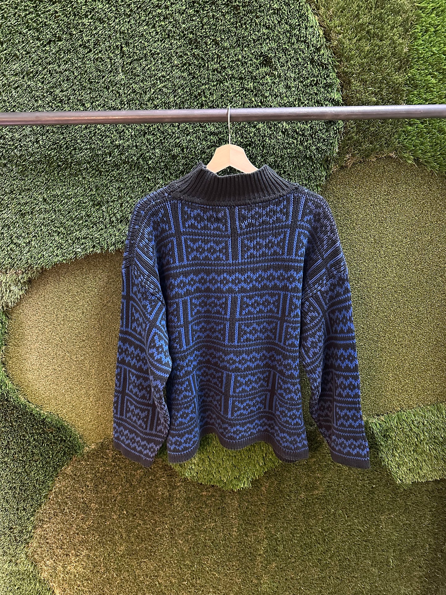 90s ESPRIT Abstract Turtleneck Sweater - L