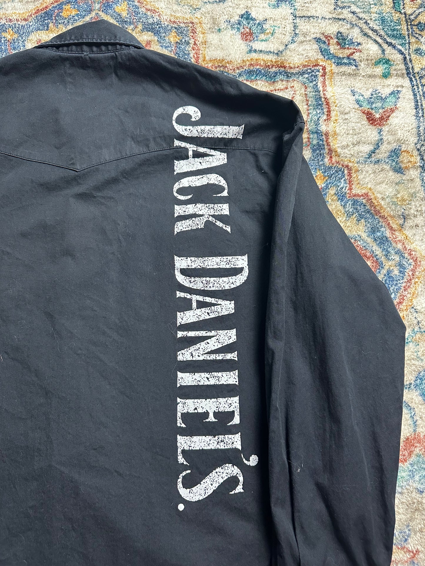 00s Wrangler Jack Daniels Pearl Snap Shirt - L