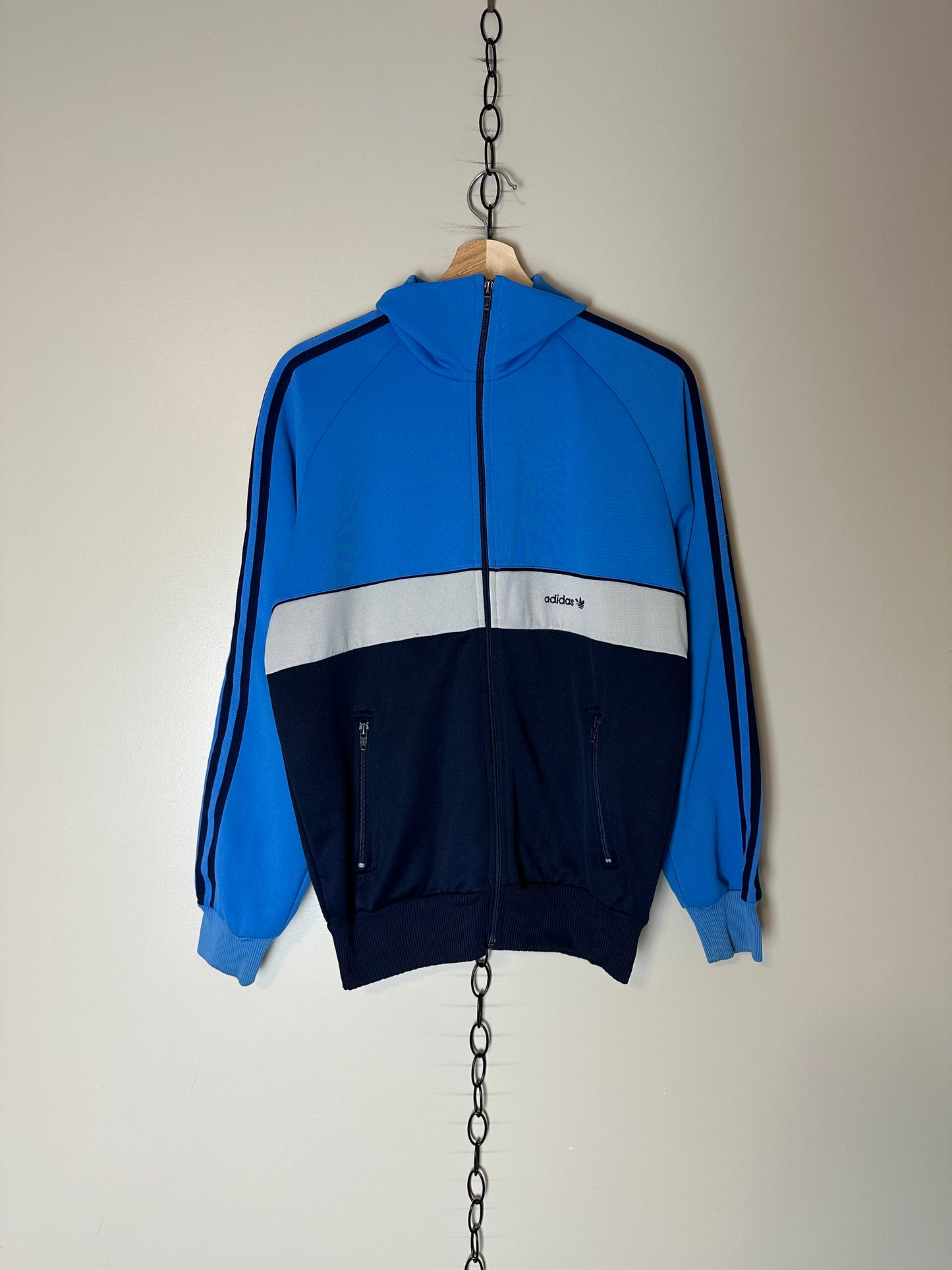 80s Adidas Zip-up Track Jacket - L