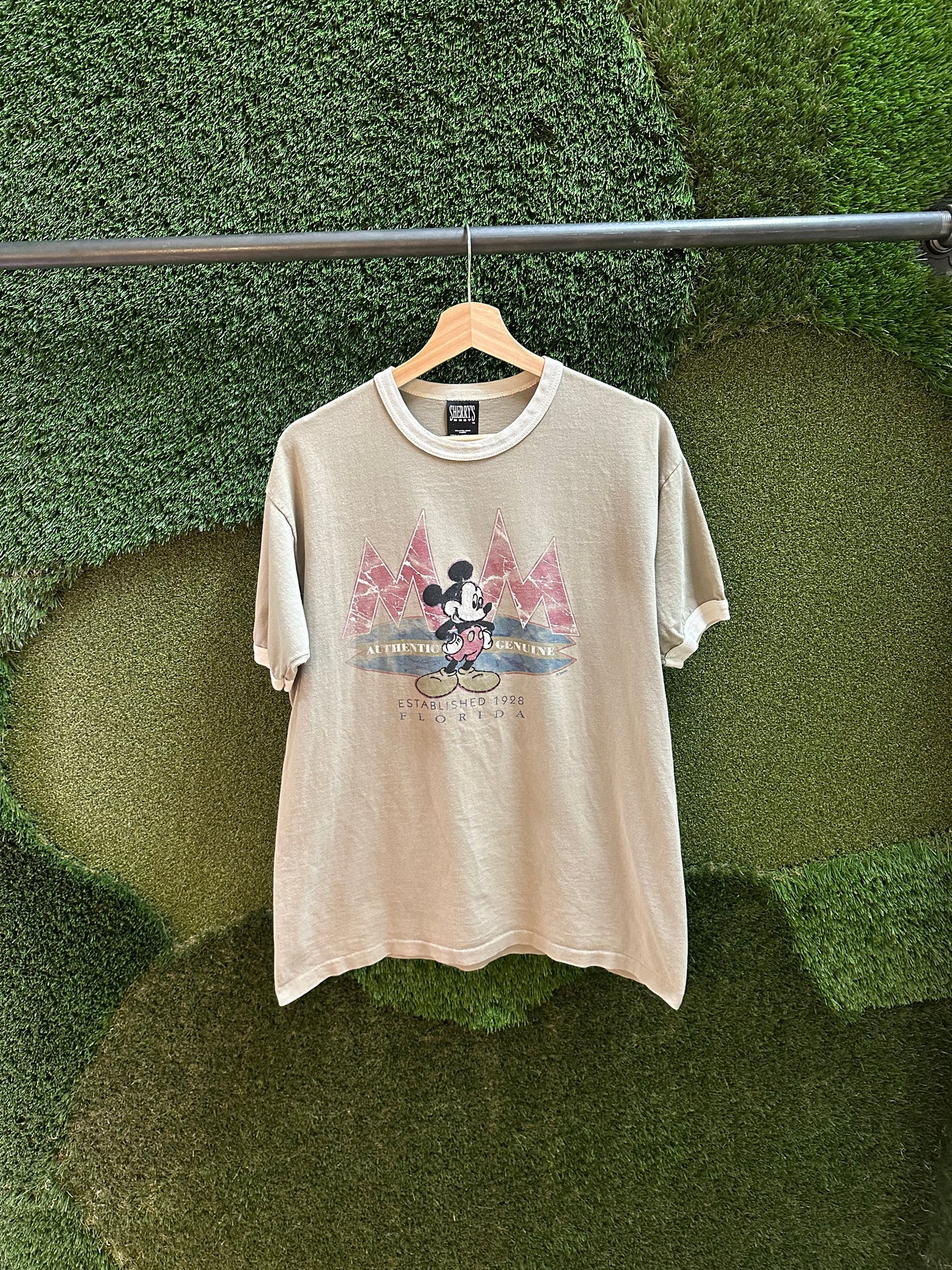 90s Disney Mickey Mouse Ringer T-shirt - L