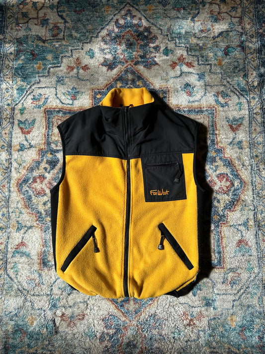 90s FarWest Zip-up Fleece Vest - M
