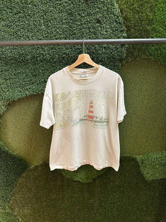 90s Sapelo Island Lighthouse T-shirt - L