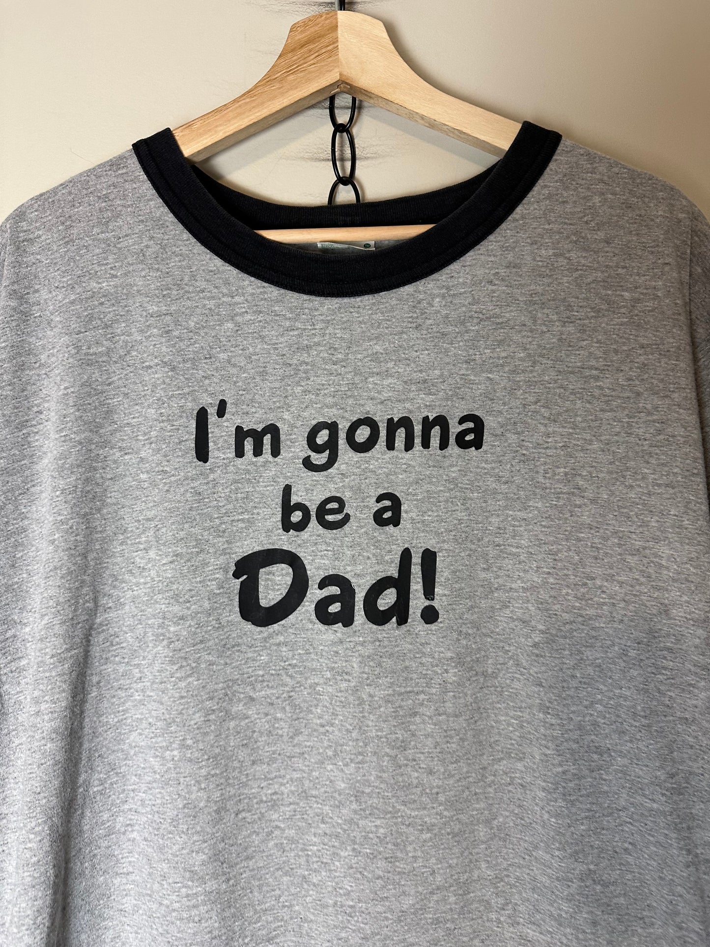 80s I’m Gonna Be A Dad Ringer T-shirt - L