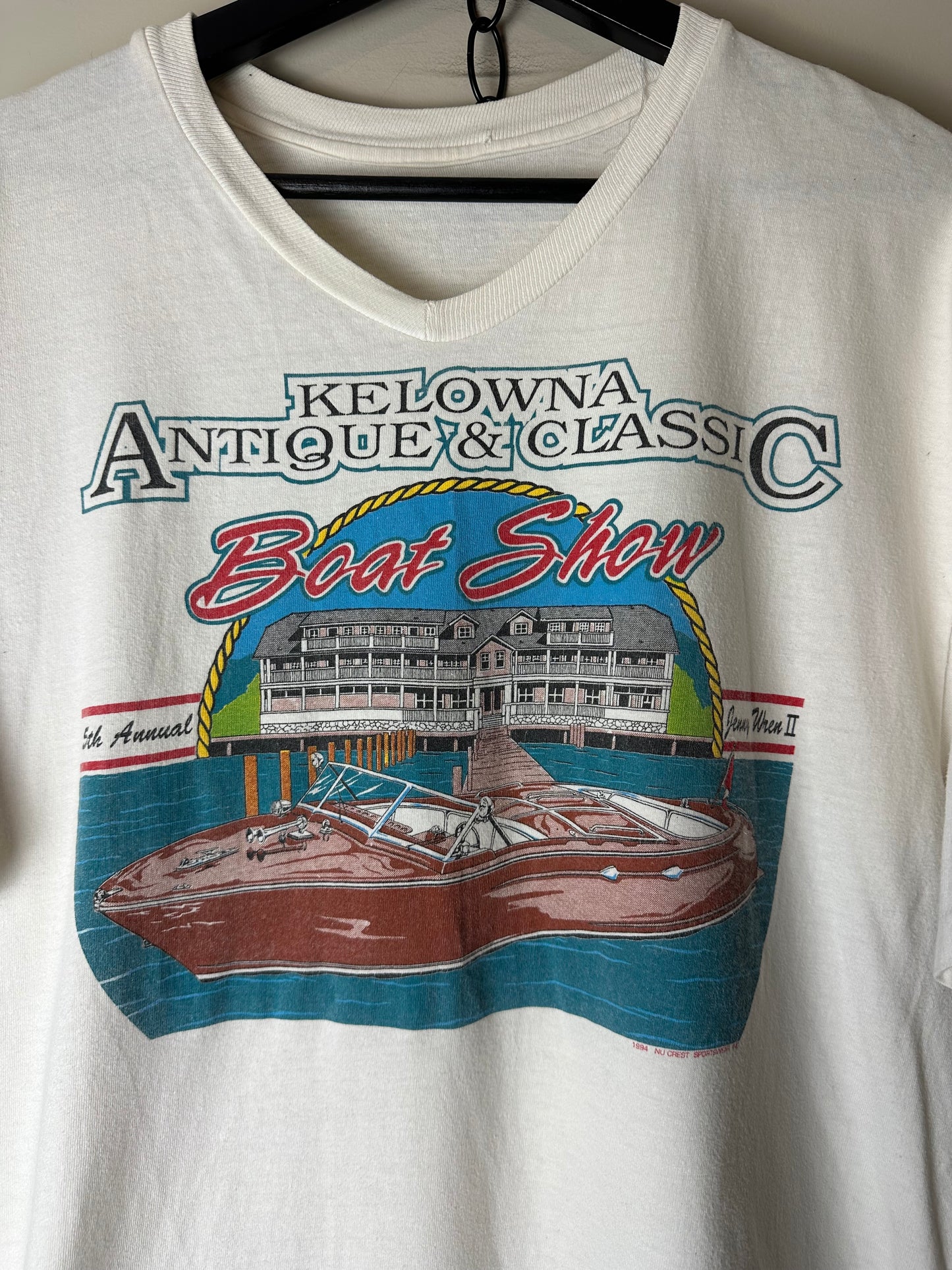 Vintage 1994 Kelowna Antique And Classic Boat Show T-shirt - L