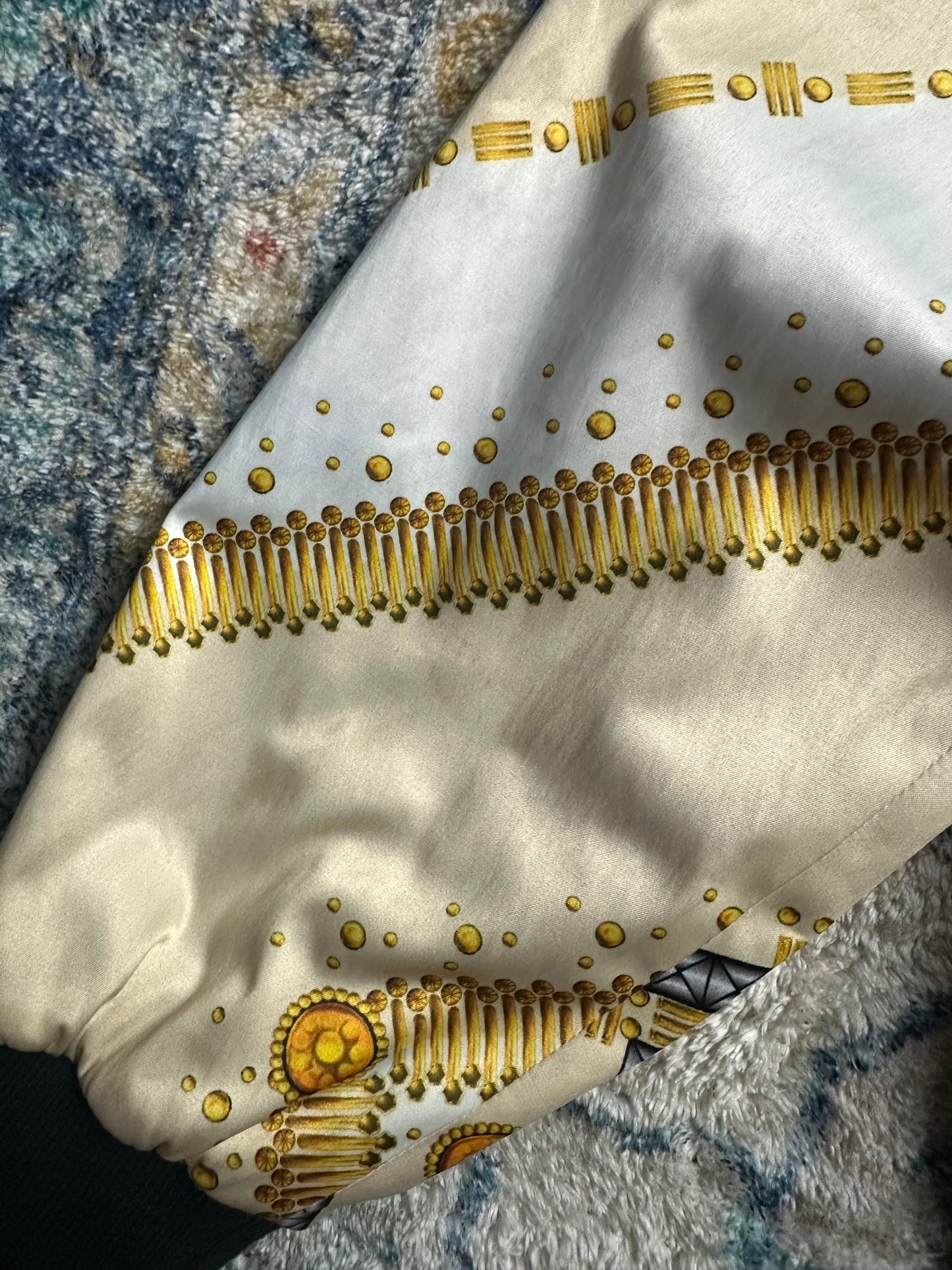 Versace Gold Zip-up Light Jacket - M