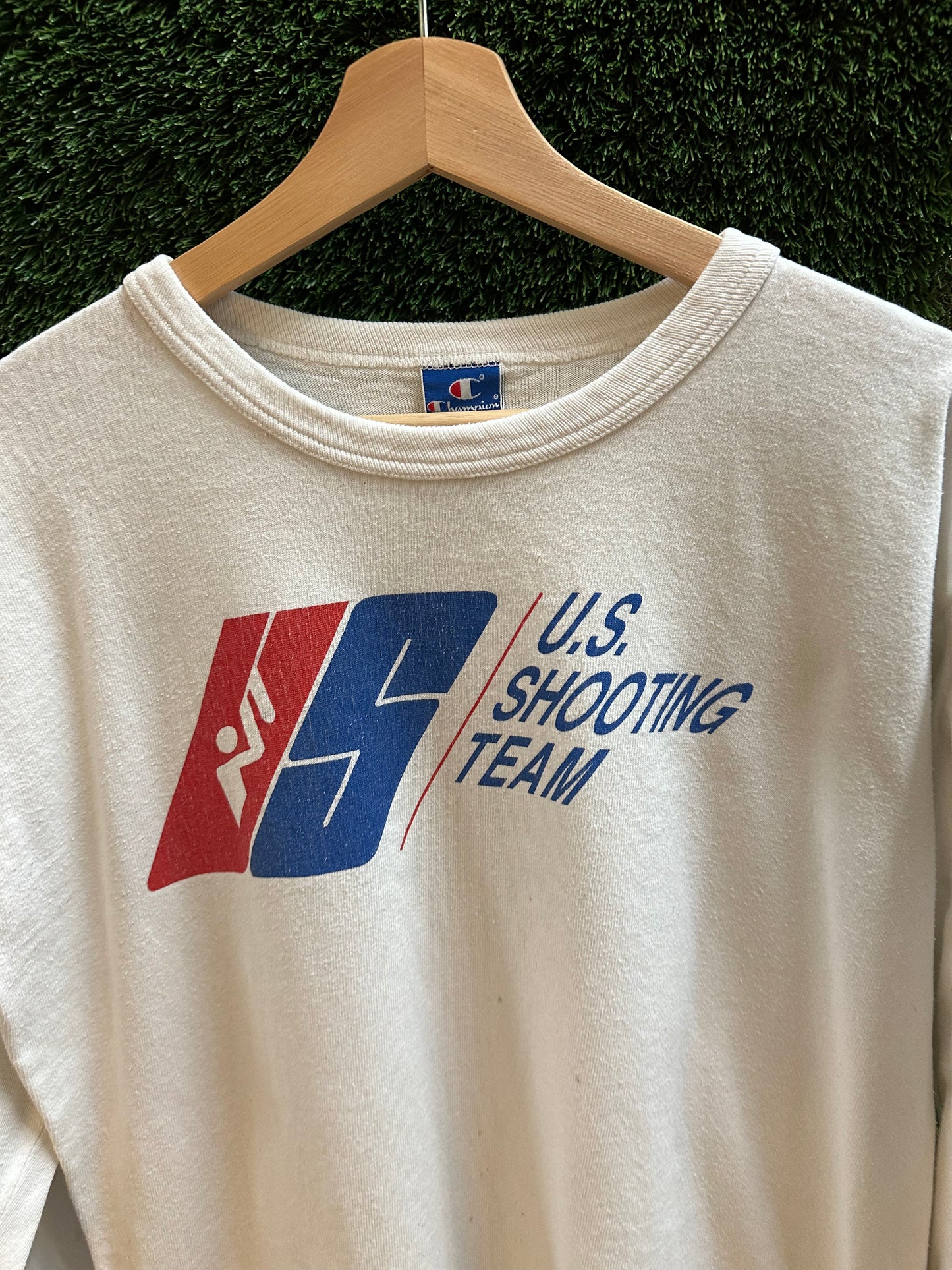 80s Champion U.S Shooting Team Long Sleeve T-shirt - L