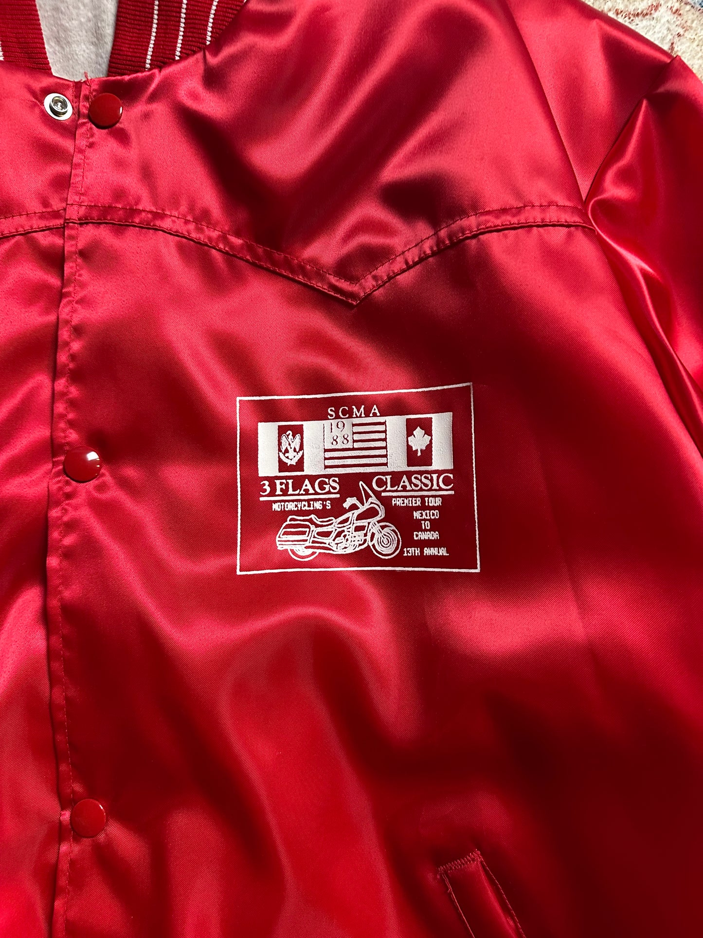 80s SCMA Bike Ride Satin Jacket - XL