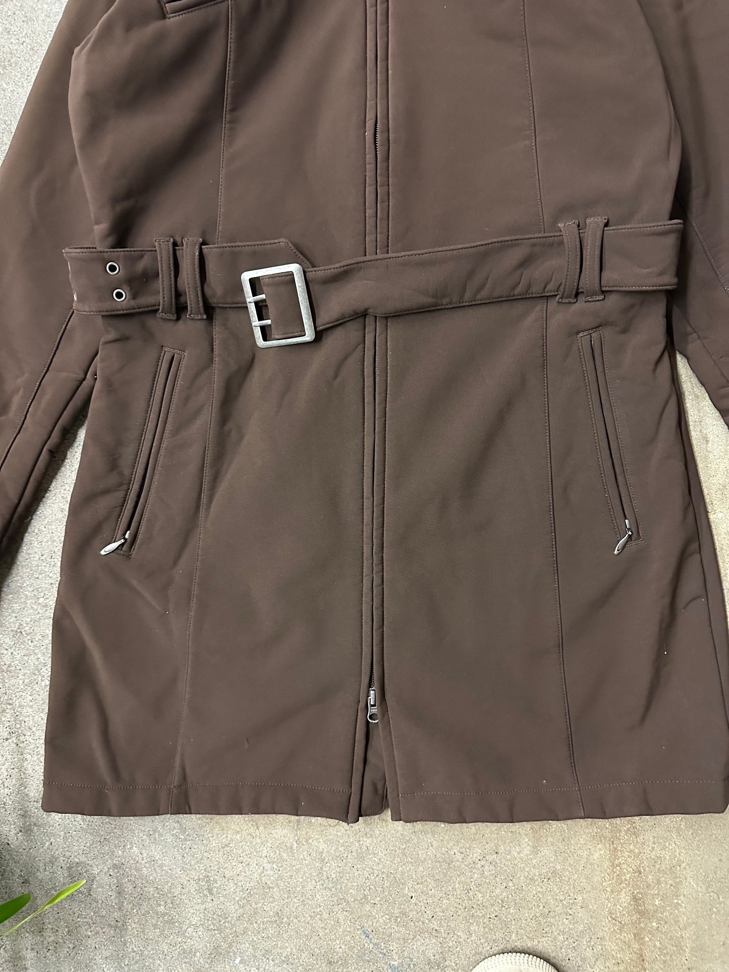 The North Face Mocha Apex Long Jacket W/Belt - S