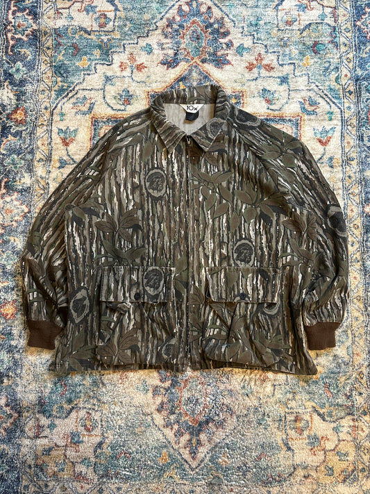 90s 10X Realtree Turkey Camouflage Zip-up Jacket - XXL