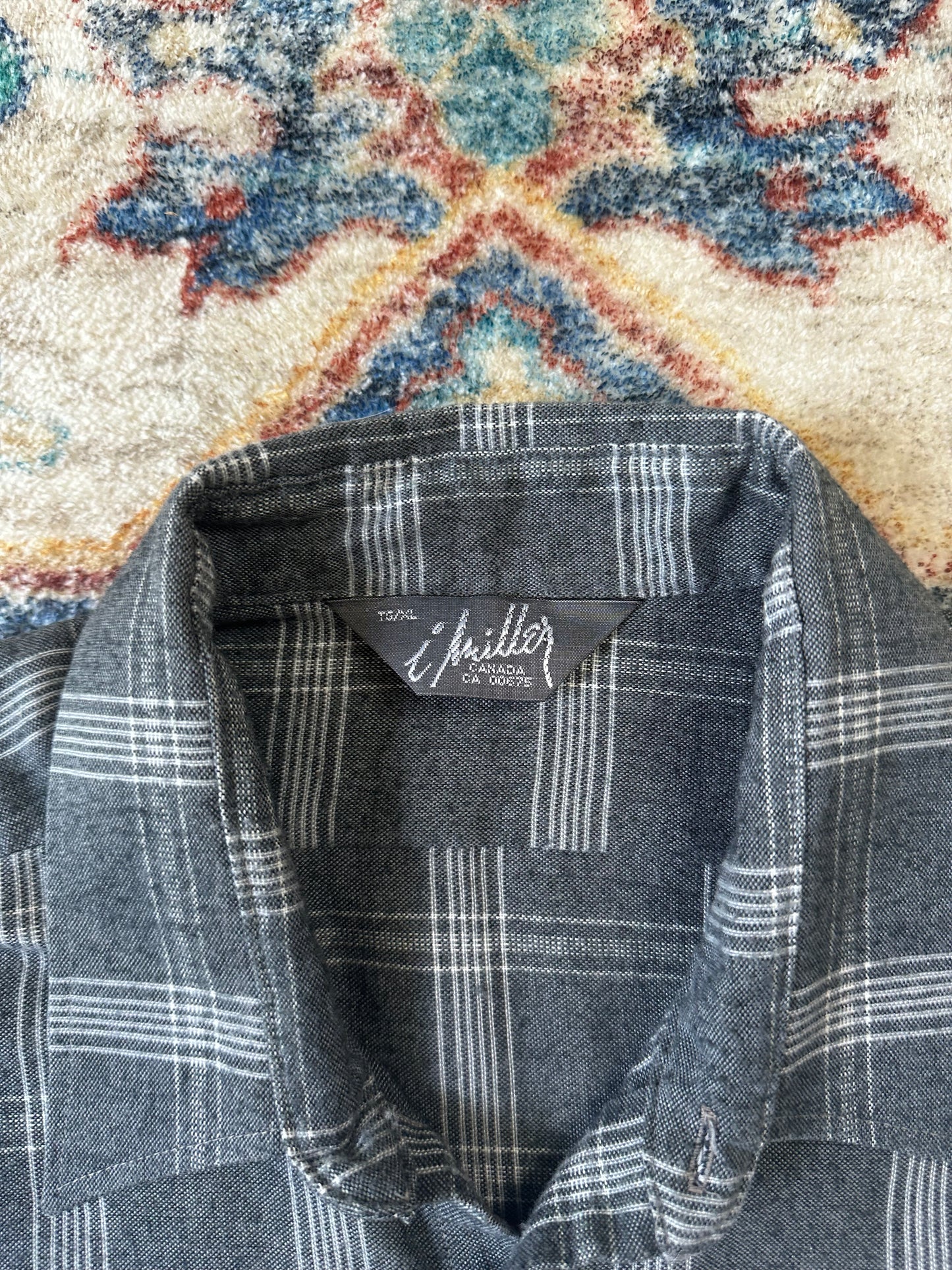 80s Miller Plaid Button-up Shirt - XL