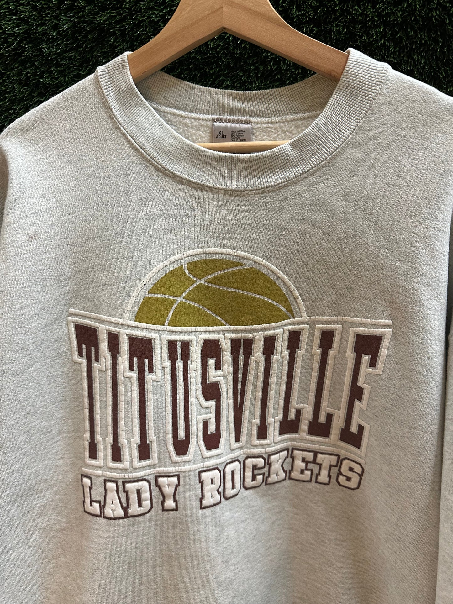 90s Titusville Lady Rockets Collegiate Crewneck Size XL